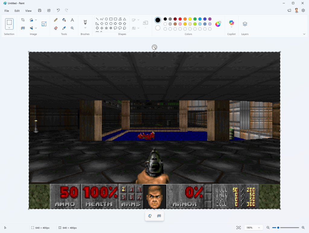 I played DOOM inside MS Paint on Windows 11 by hijacking the clipboard ...