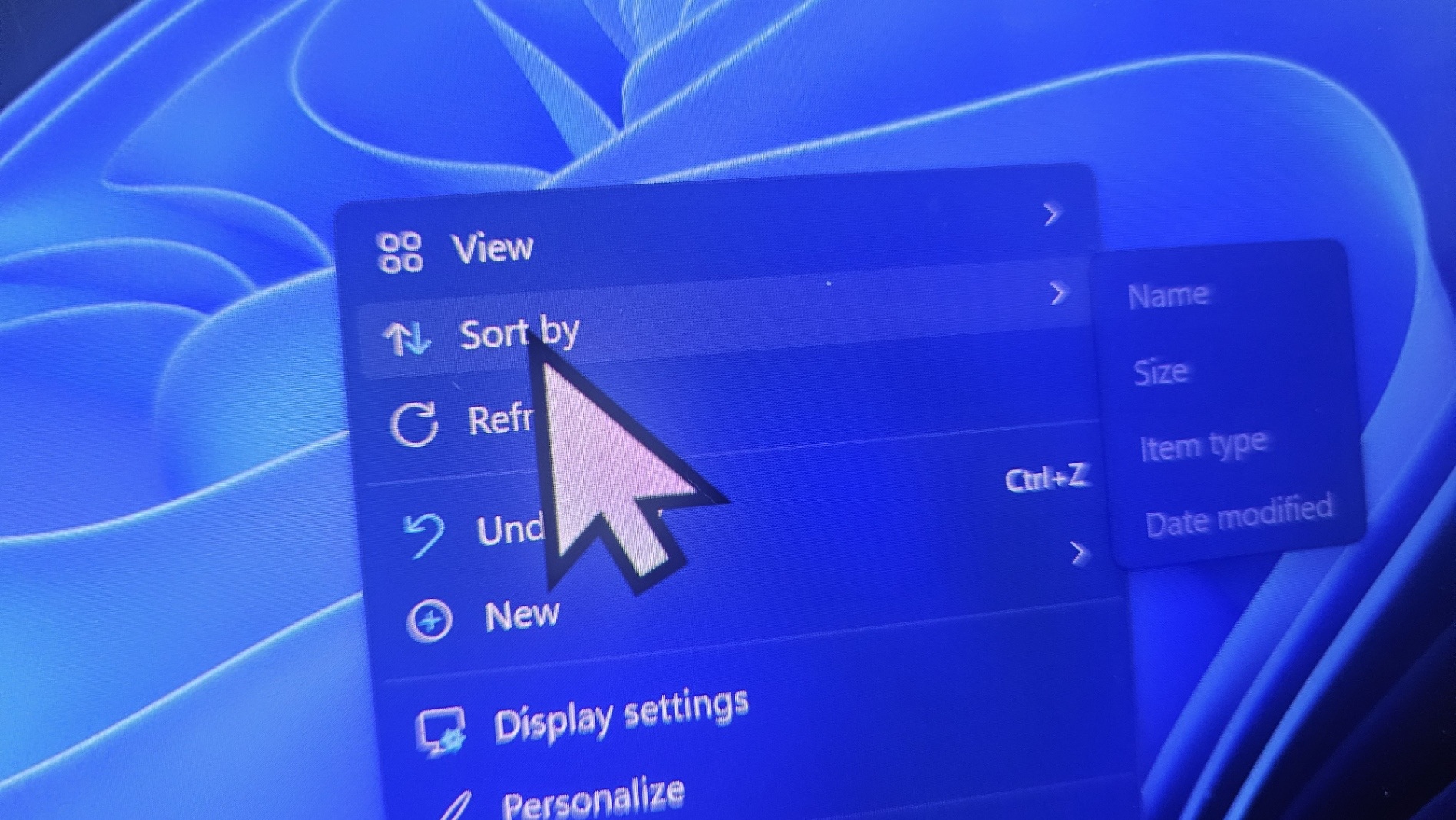 Large cursor in Windows 11