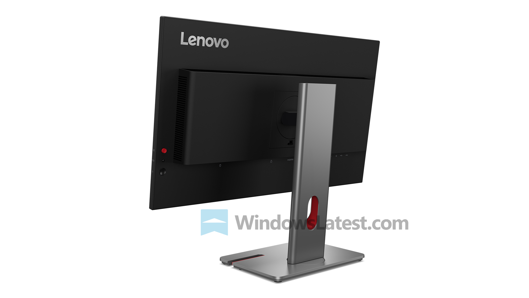 Lenovo ThinkvVsion p27ul rear view