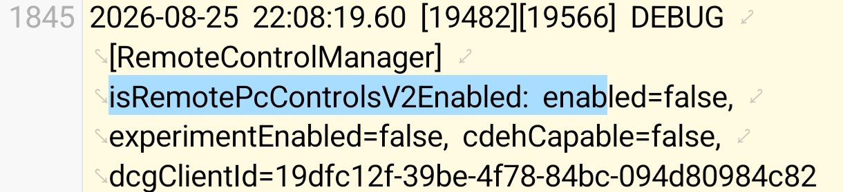 Link to Windows Android APK String showing new Remote PC Controls
