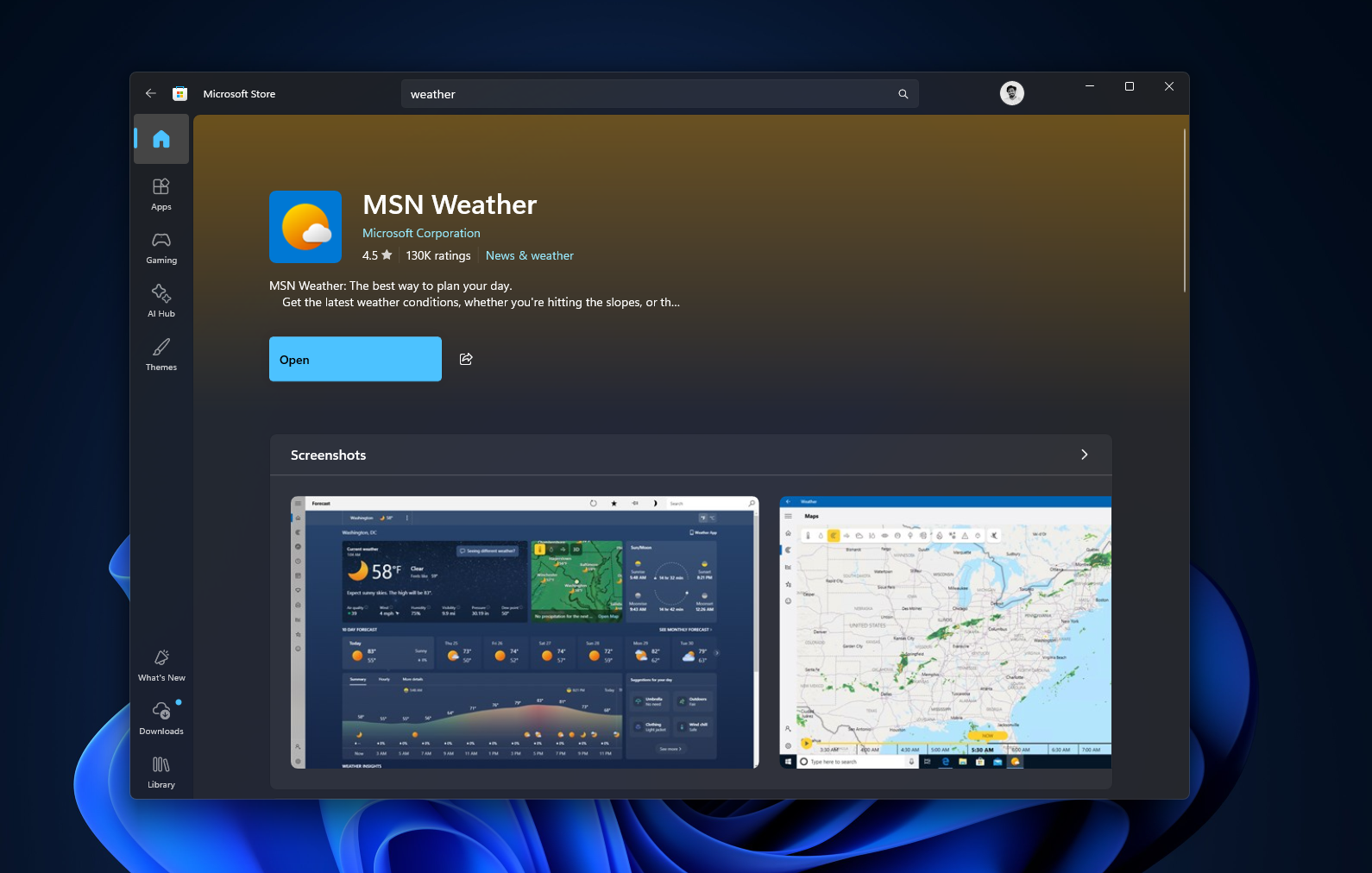 MSN Weather in Microsoft News