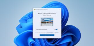 Microsoft Settings app asking to make Bing as search engine