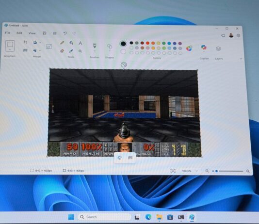 I played DOOM inside MS Paint on Windows 11 by hijacking the clipboard, and it’s shockingly good