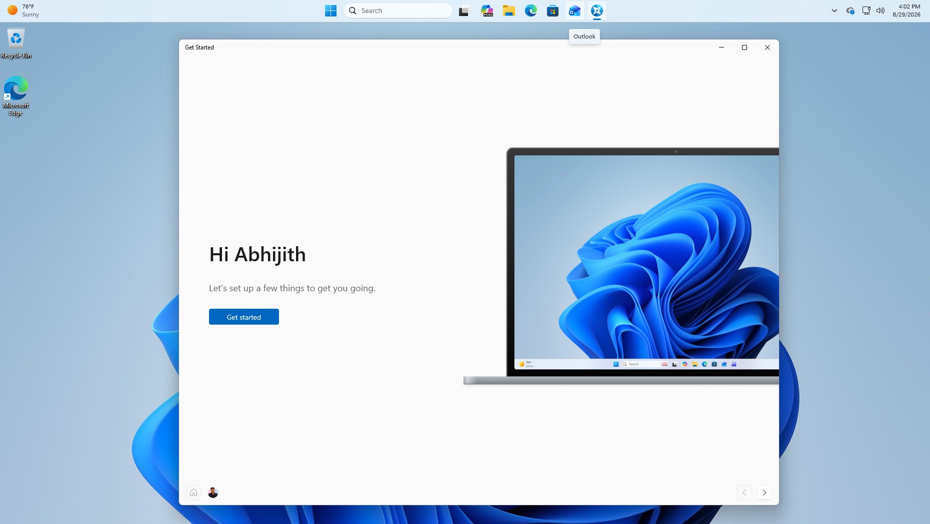New Get Started app in Windows 11