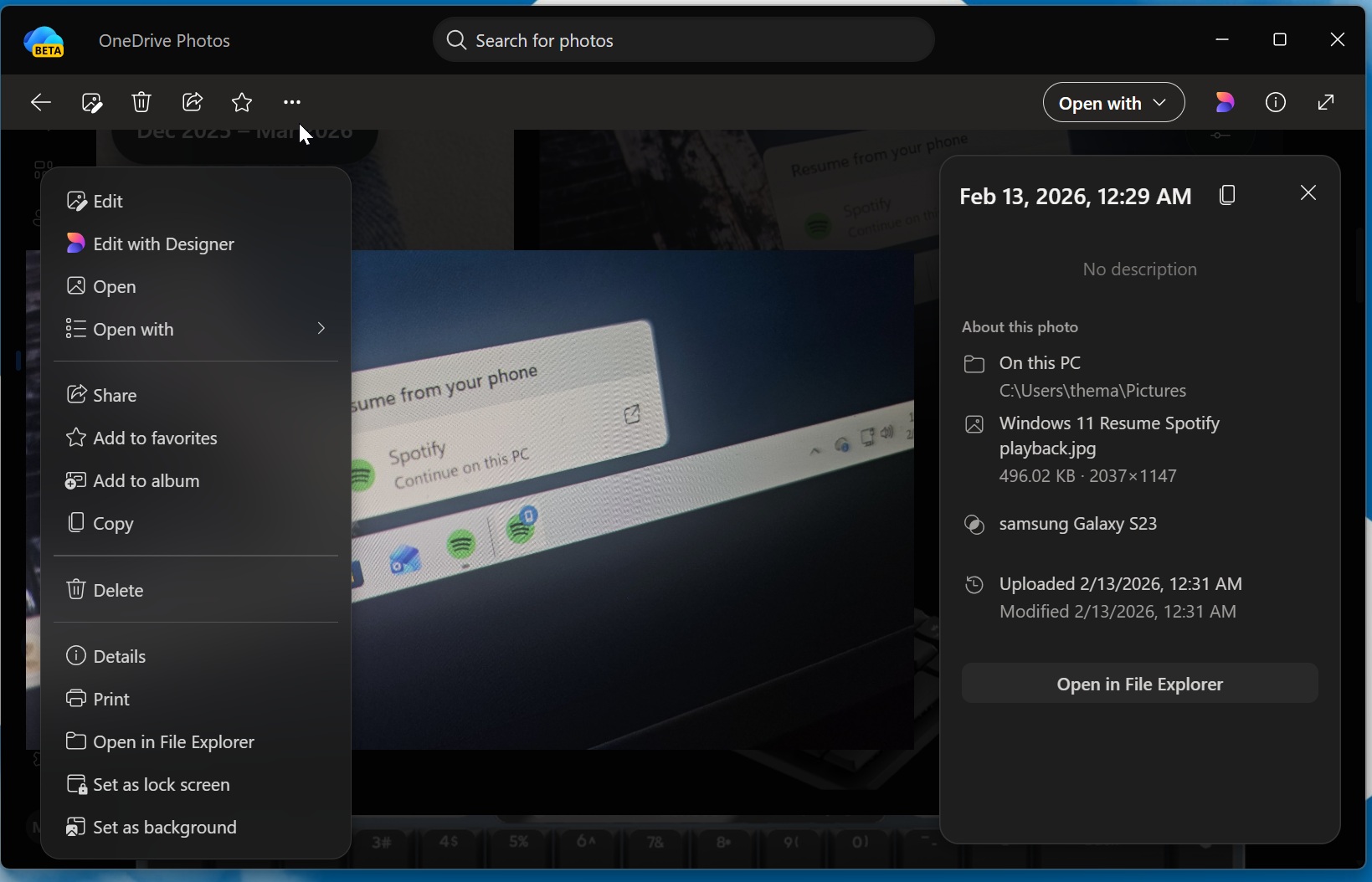 OneDrive Photos app hands on