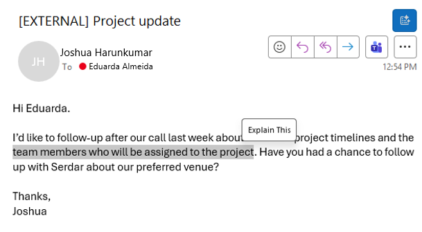 Outlook Classic Explain This