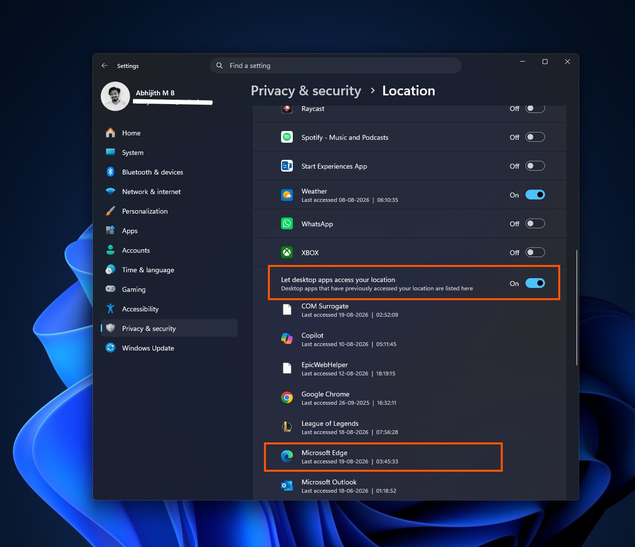 Regular PC has only one toggle