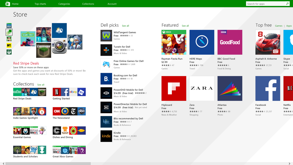 The updated Windows 8.1 Store