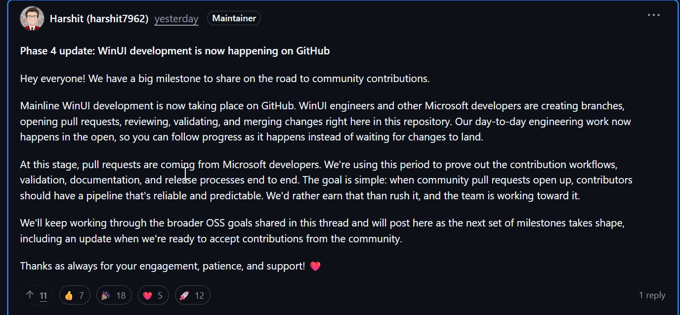WinUI open-source