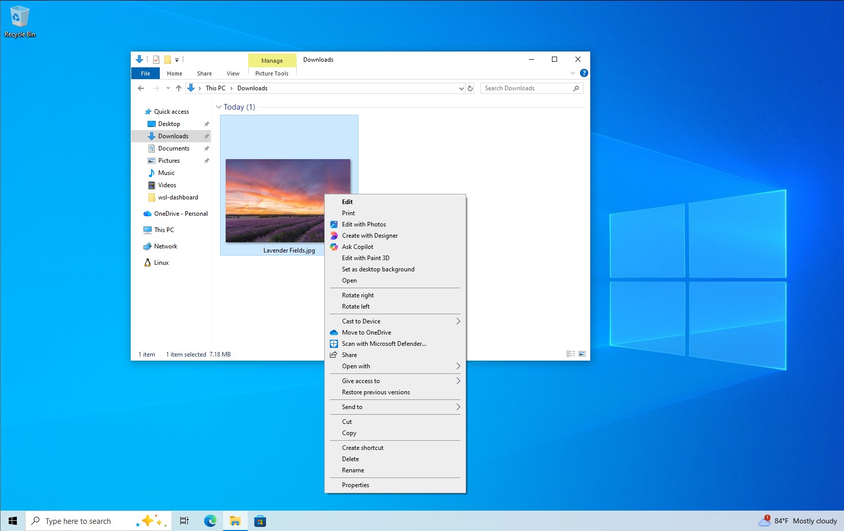 Windows 10 Context menu has become worse over the years, but was still fast