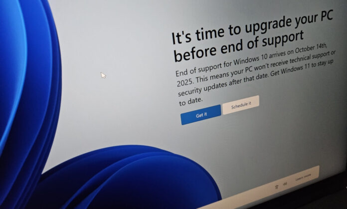Windows 10 end of support pop-up Windows 10 end of support pop-up