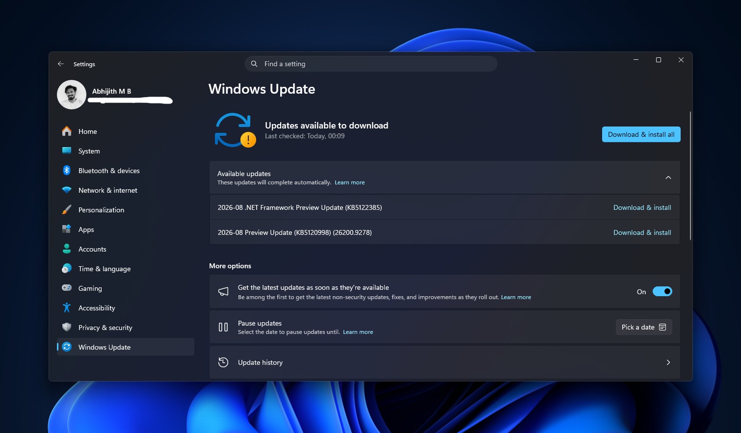 Windows 11 August 2026 Optional Update is available to download