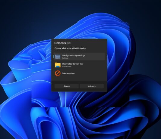Windows 11 Autoplay dialog new look