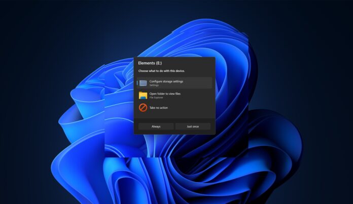 Windows 11 Autoplay dialog new look Windows 11 Autoplay dialog new look