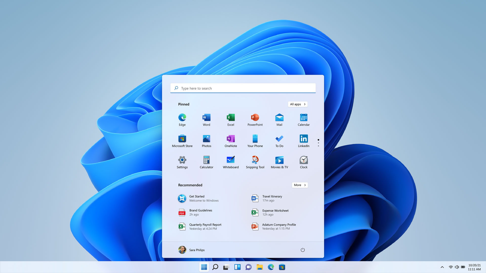 Windows 11 original Start menu in 2021