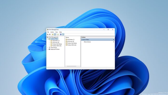 Windows 11's new WinUI 3-based Print Management app replacing the legacy MMC printer admin tool