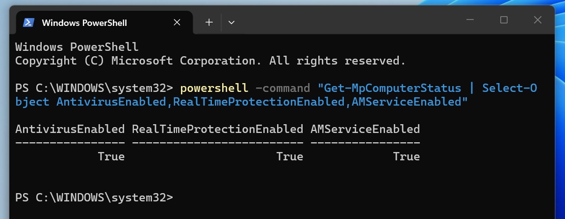 Windows Defender is working or not