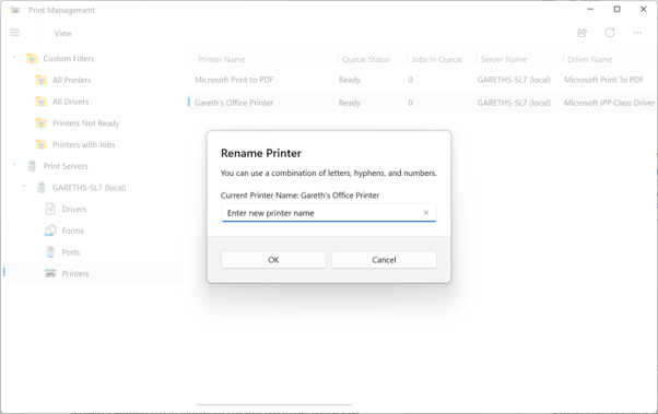 An example of a modern dialog in the app
