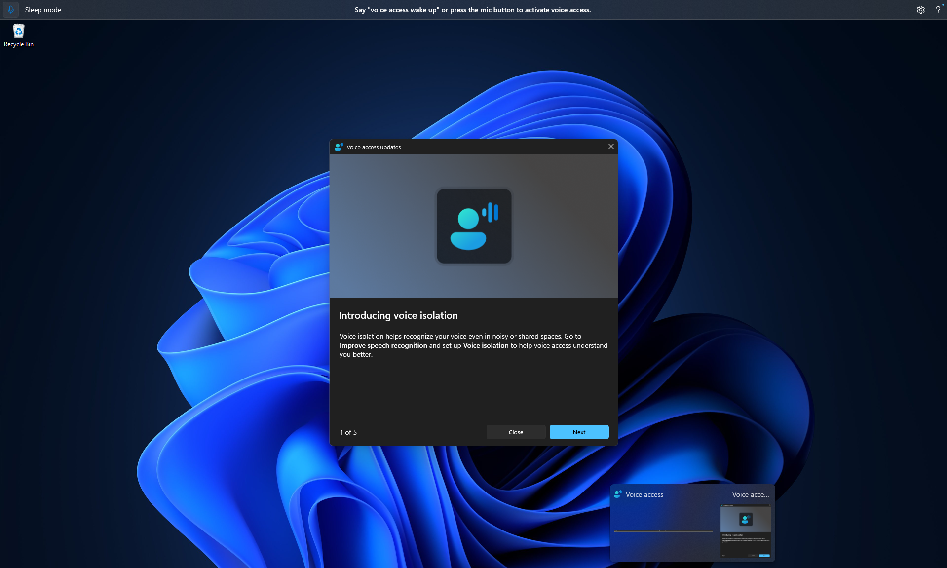 new Voice Isolation feature in Windows 11