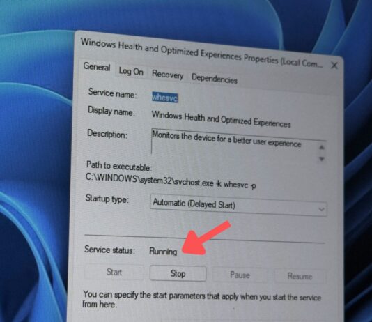 whesvc Running