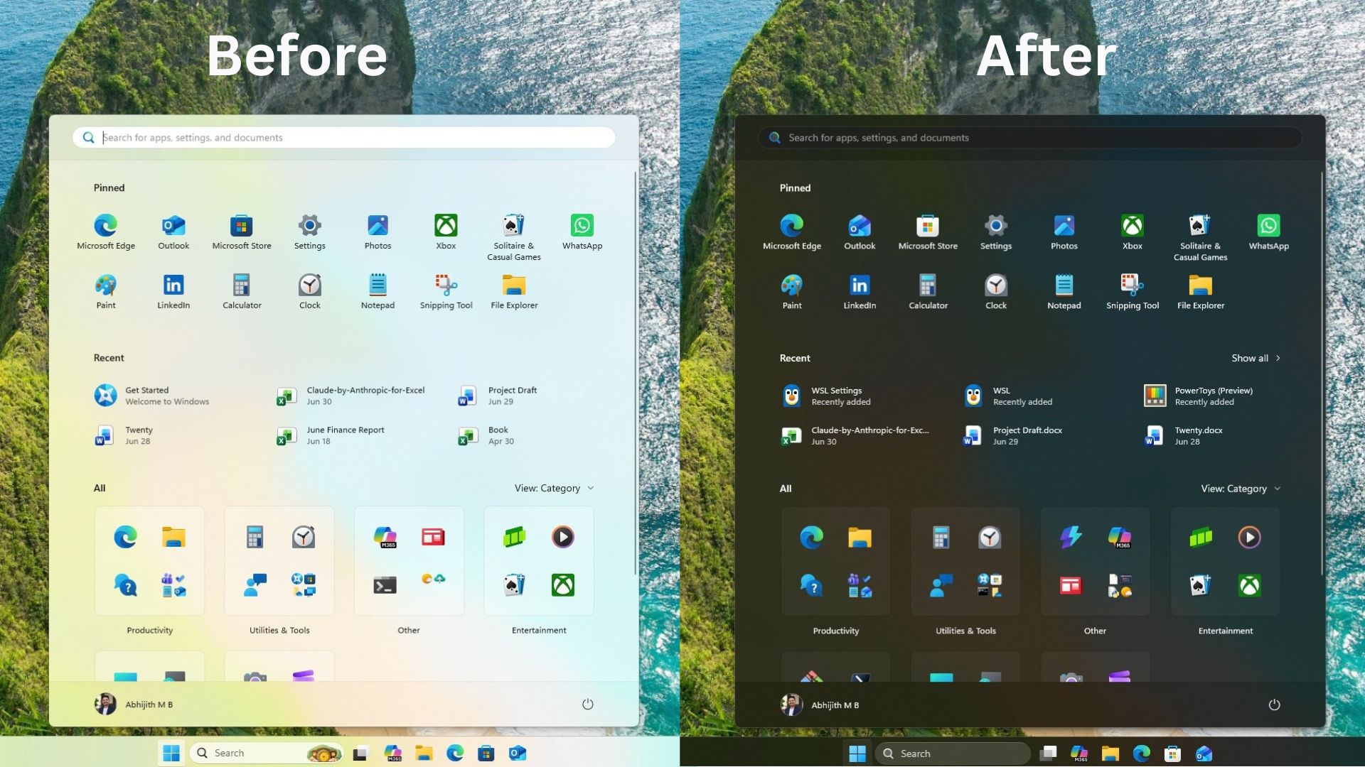 A fresh Windows 11 install after going through Windows Developer Conifg