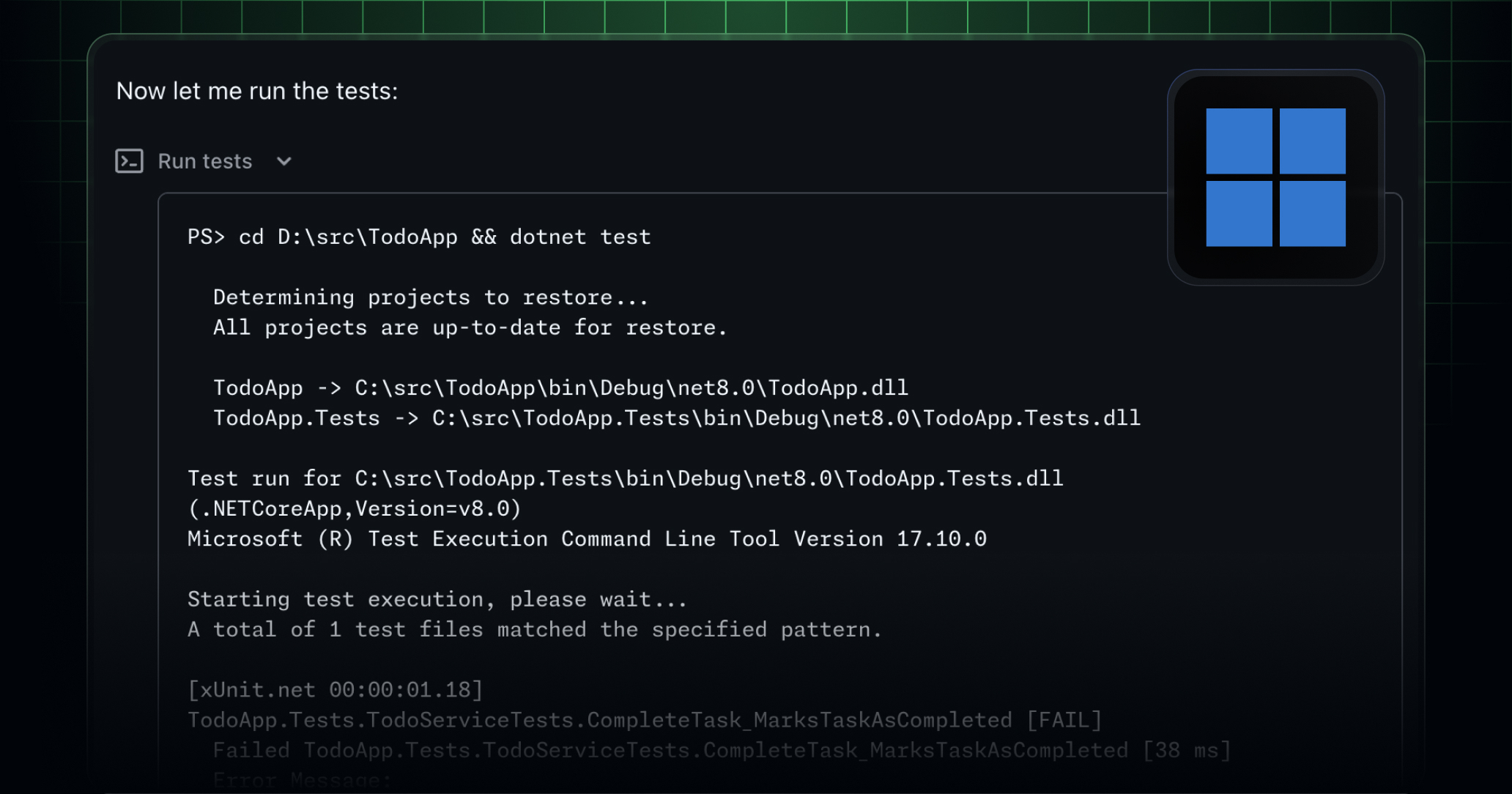 Copilot coding agents with Windows Projects