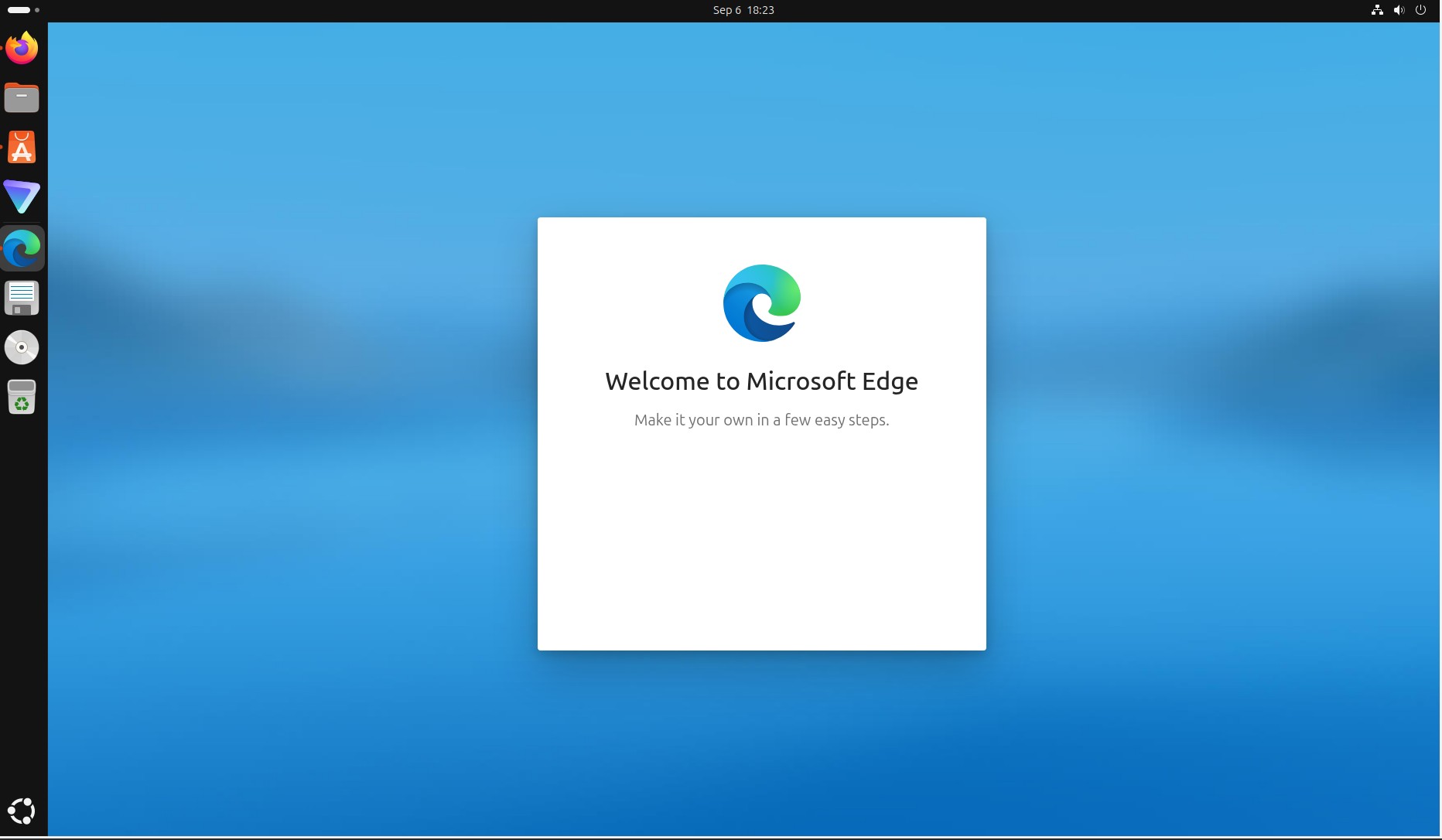 Microsoft Edge in Linux Ubuntu