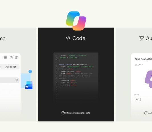 Microsoft calls Copilot a new OS for work with Home, Code, and Autopilot.