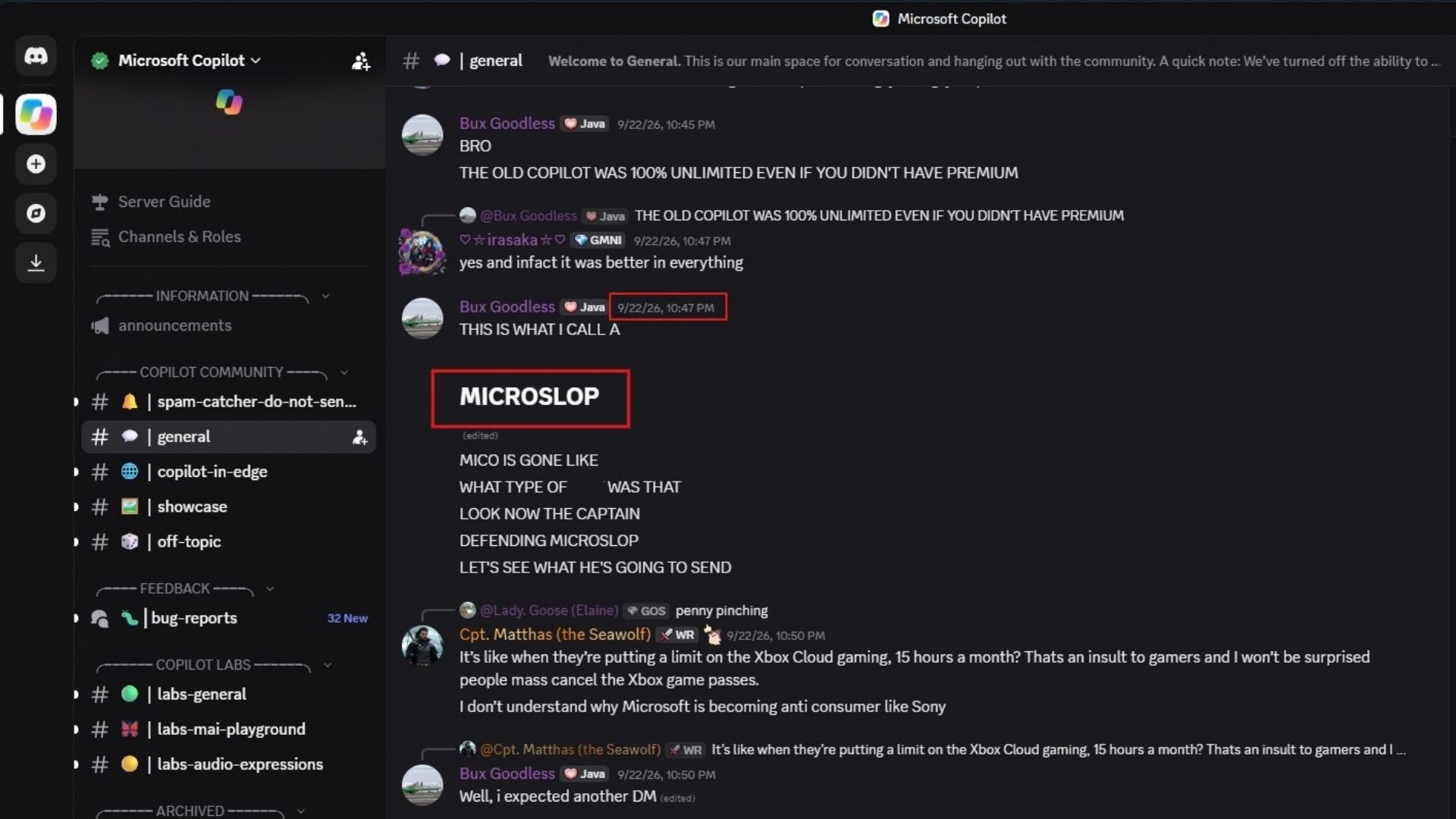 Microsoft removes ban on Copilot Discord server