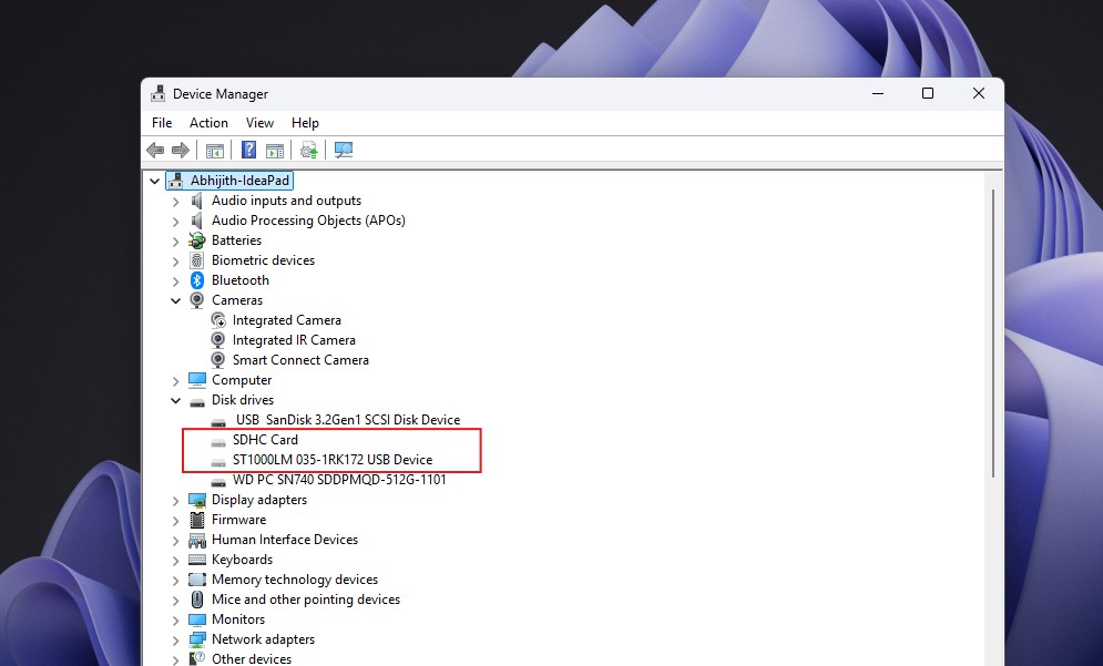 Phantom devices in Disk drives