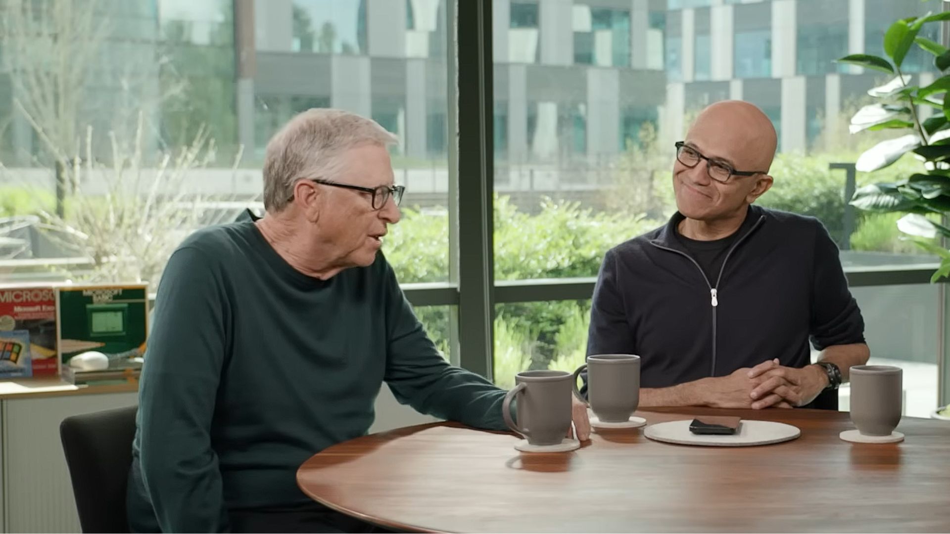 Satya Nadella and Bill Gates