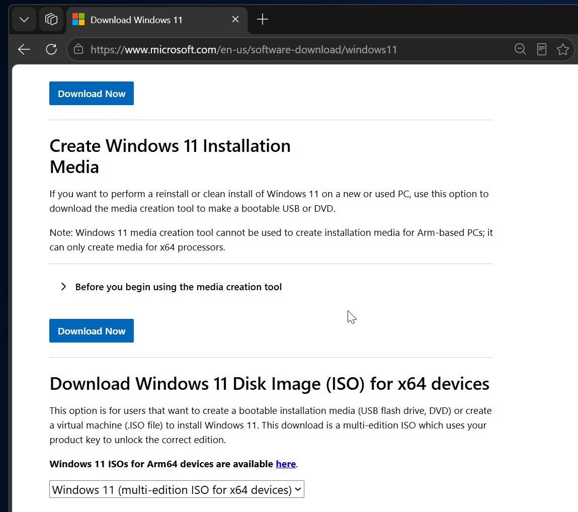 Windows 11 2026 Update multi-edition ISO for x64 devices