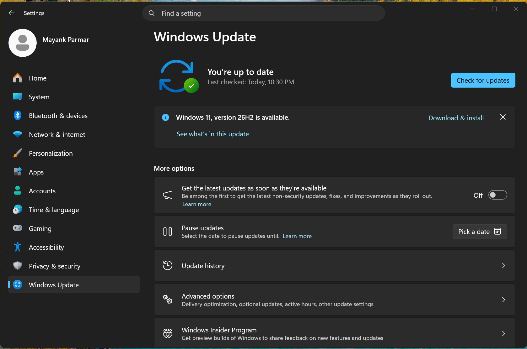 Windows 11 26H2 update