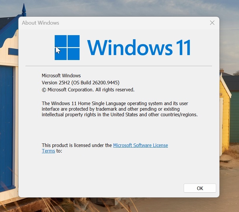 Windows 11 Build 26200.9445