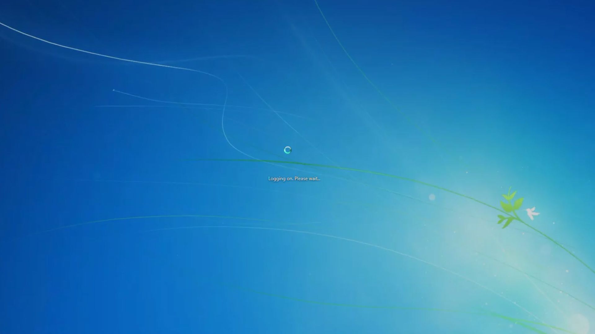 Windows 7 logging in screen delay