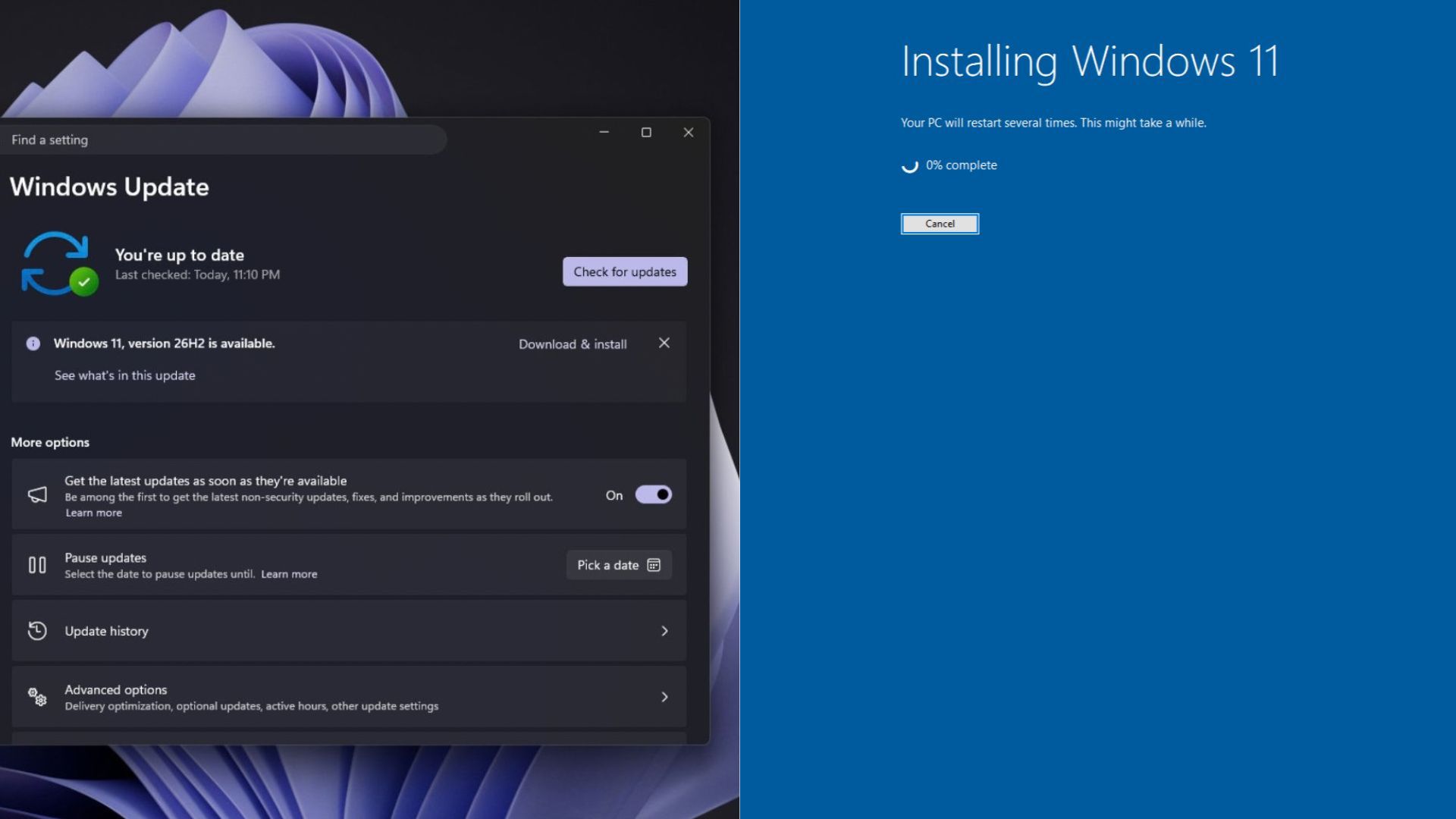 Windows Update vs clean Install