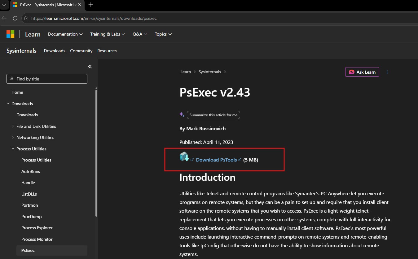 download PsExec