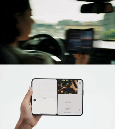 iPhone Duo shows off using map with another app just like Surface Duo did many years ago