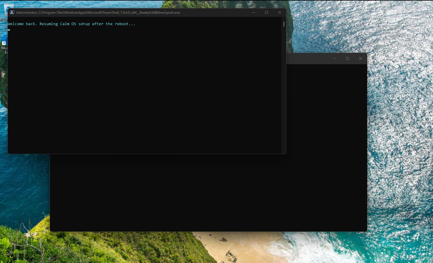 resuming calmos setup after reboot