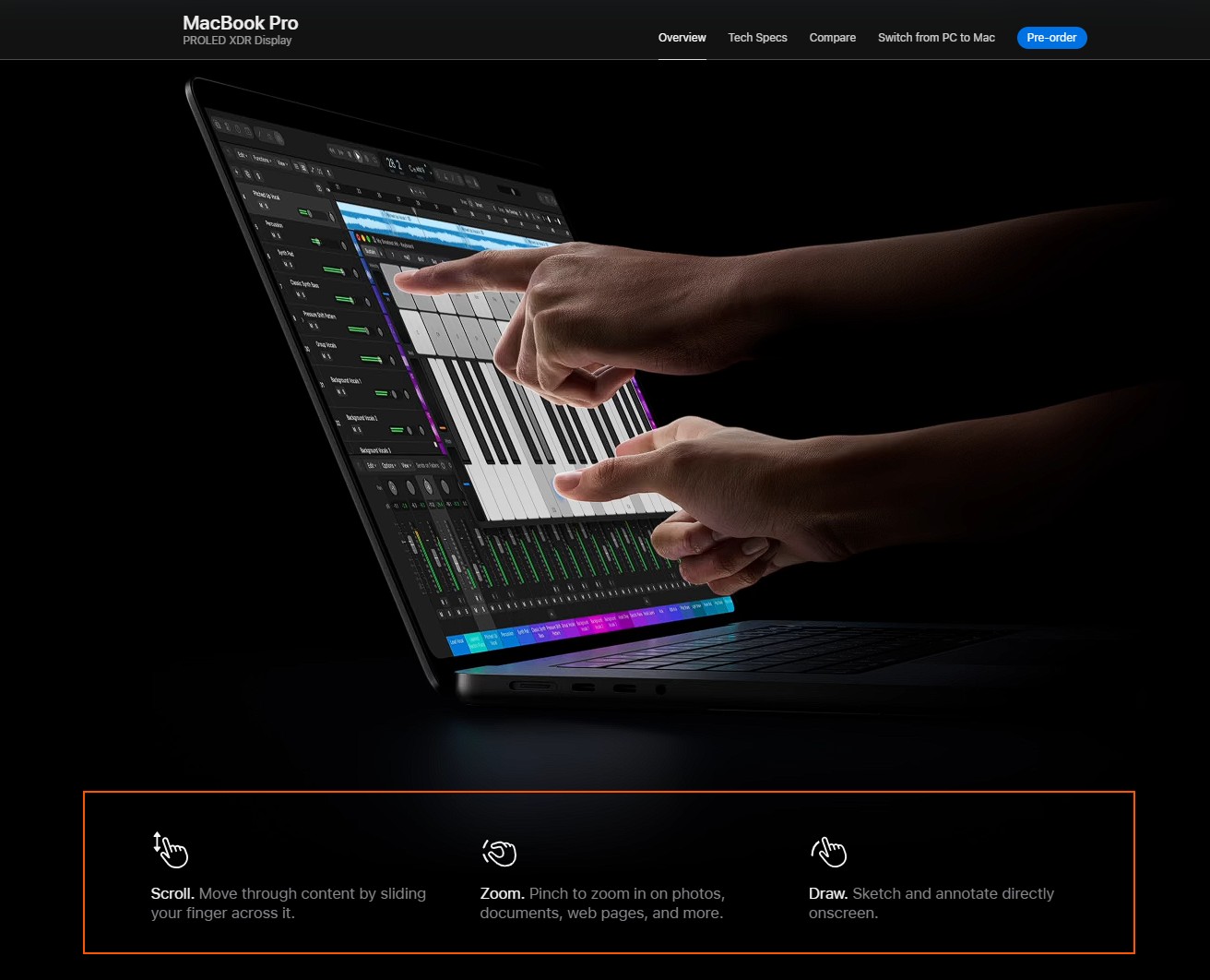 Apple teaching users how to use touchscreens on a laptop in 2026