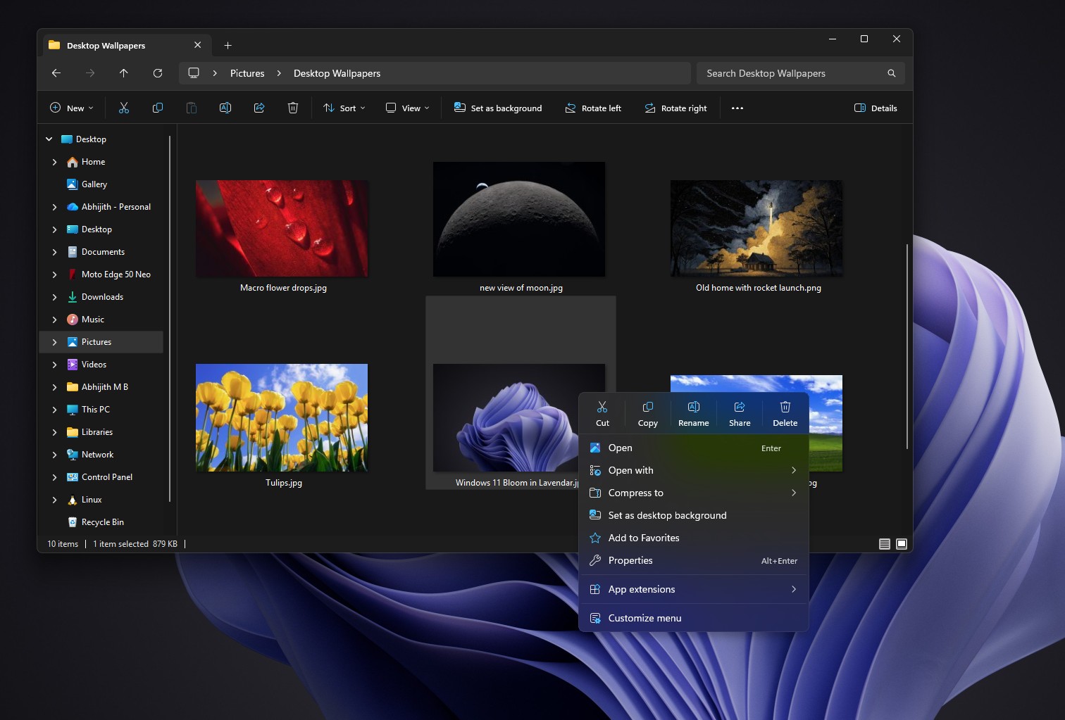 Context menu customized to remove Ask Copilot