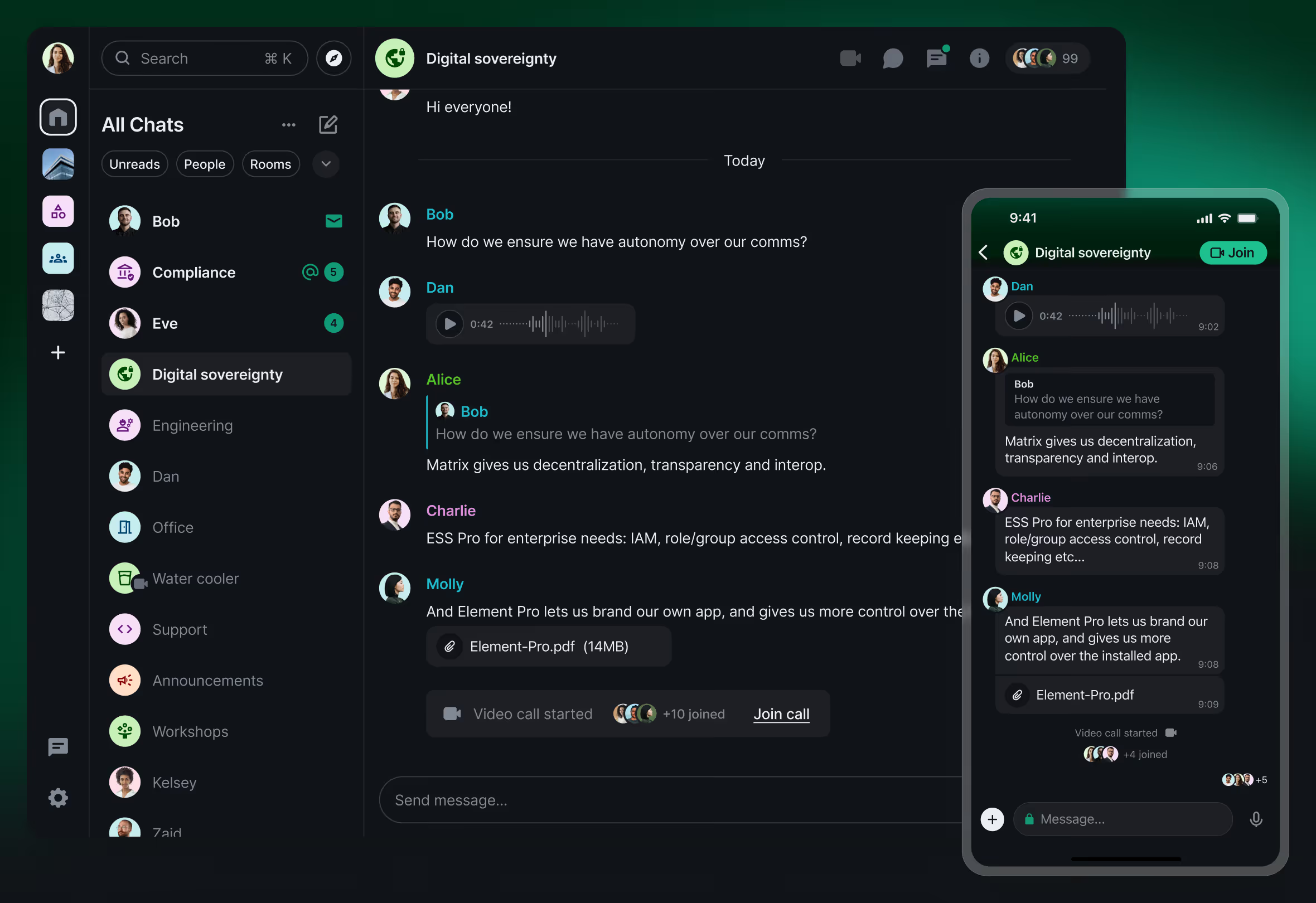 Element Pro on desktop and mobile screens