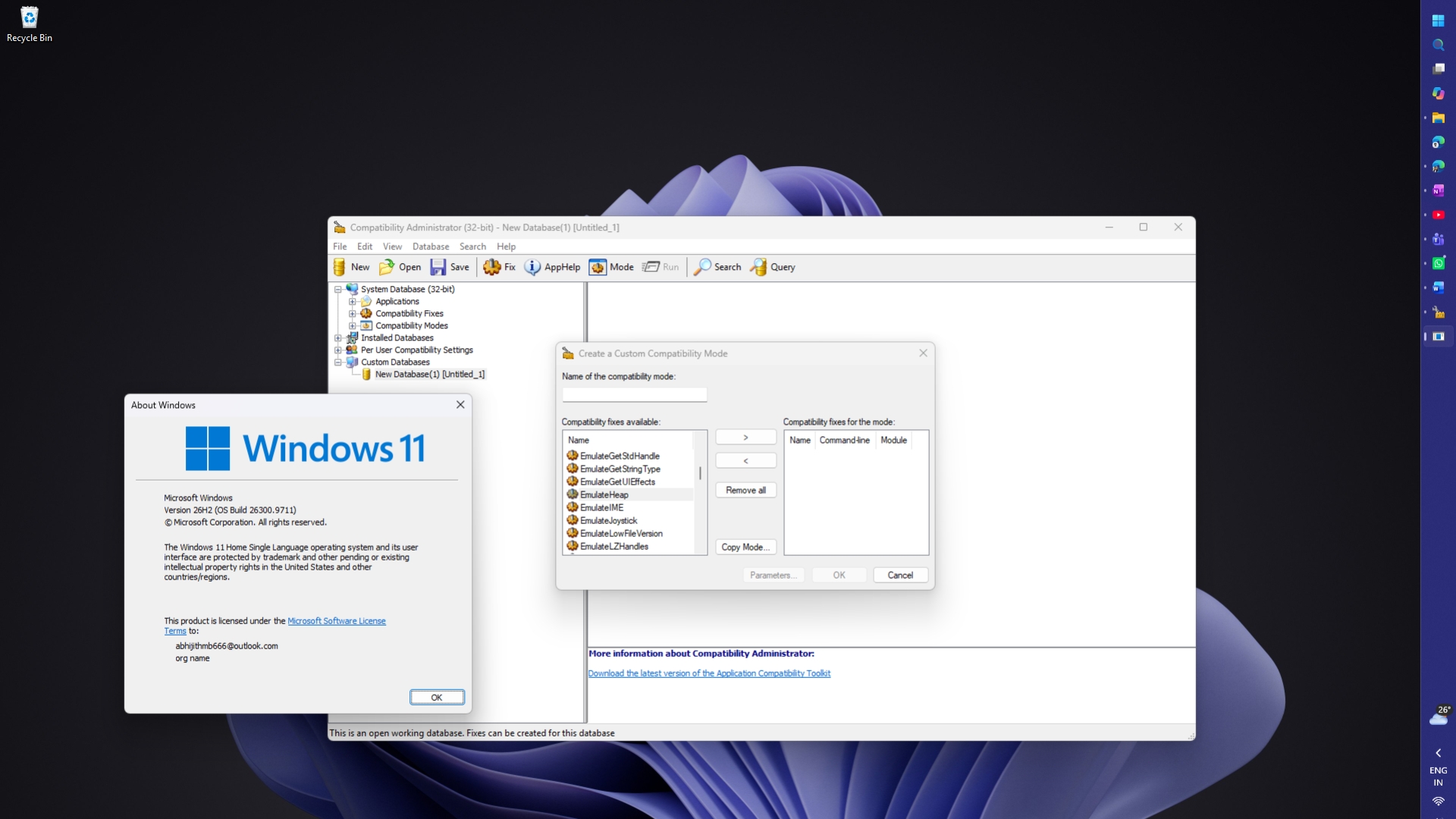 EmulateHeap, a fix that runs Windows 95’s heap manager, still ships with Windows 11 26H2