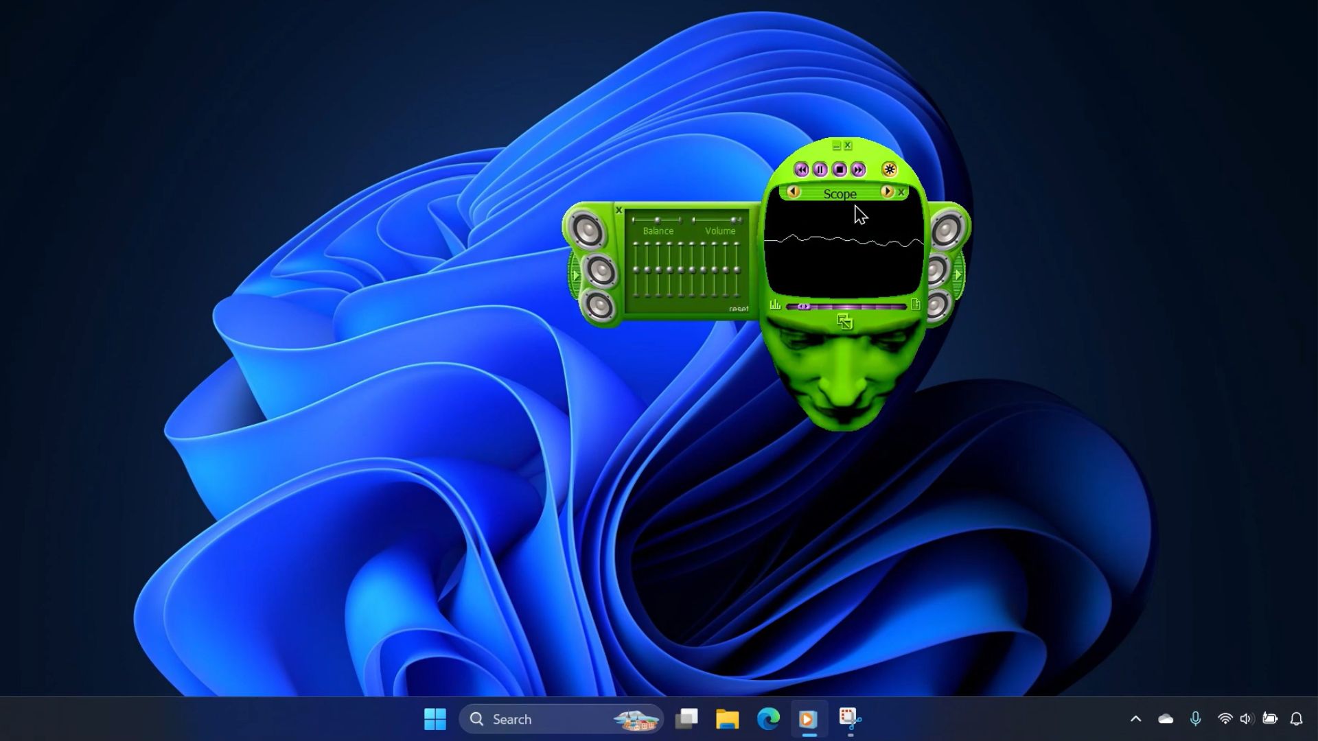 Headspace skin in Windows Media Player legacy in Windows 11