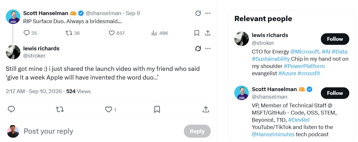 Microsoft CTO jokes about how Apple invented the word duo