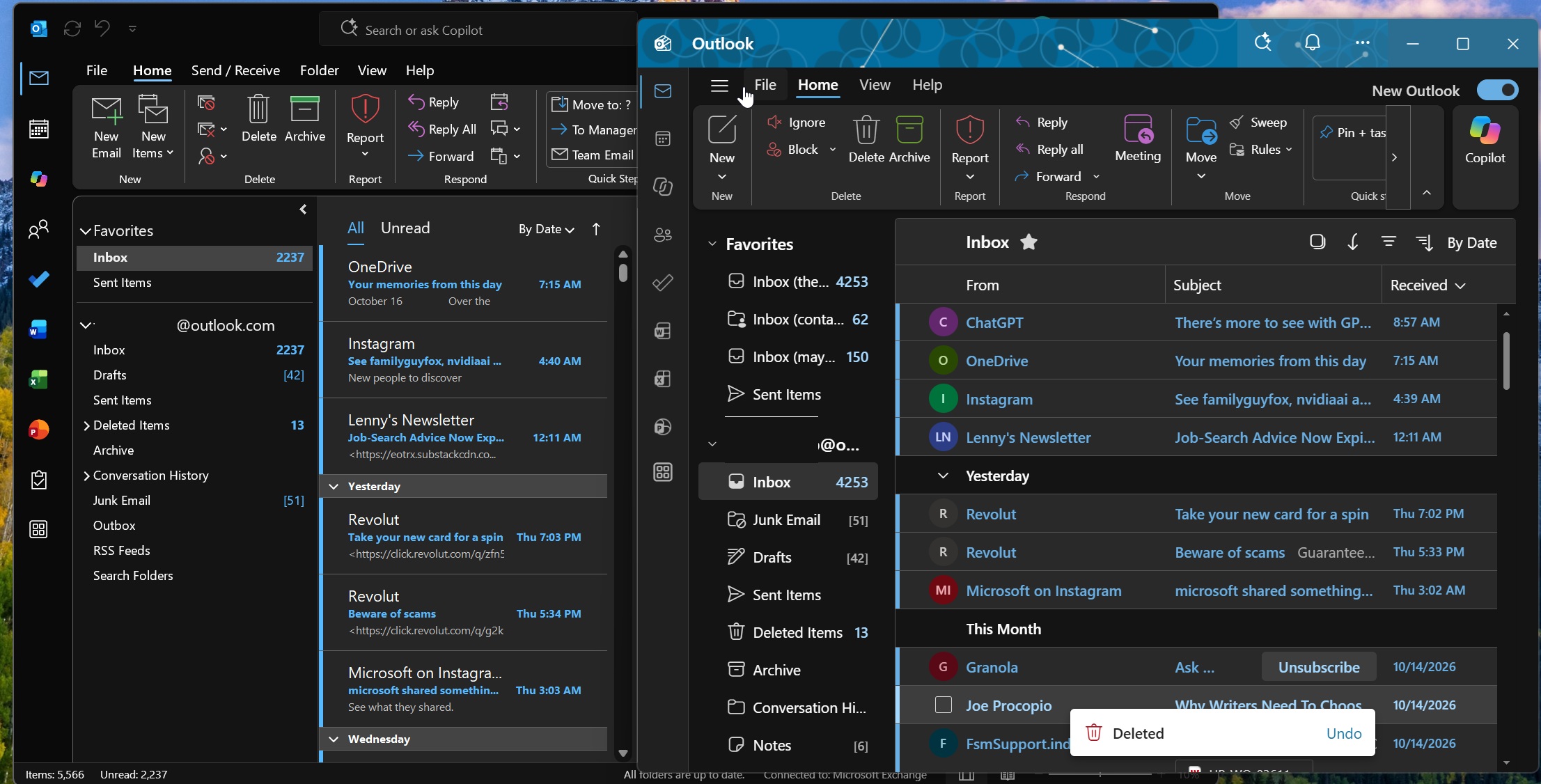 Outlook Classic vs New Outlook