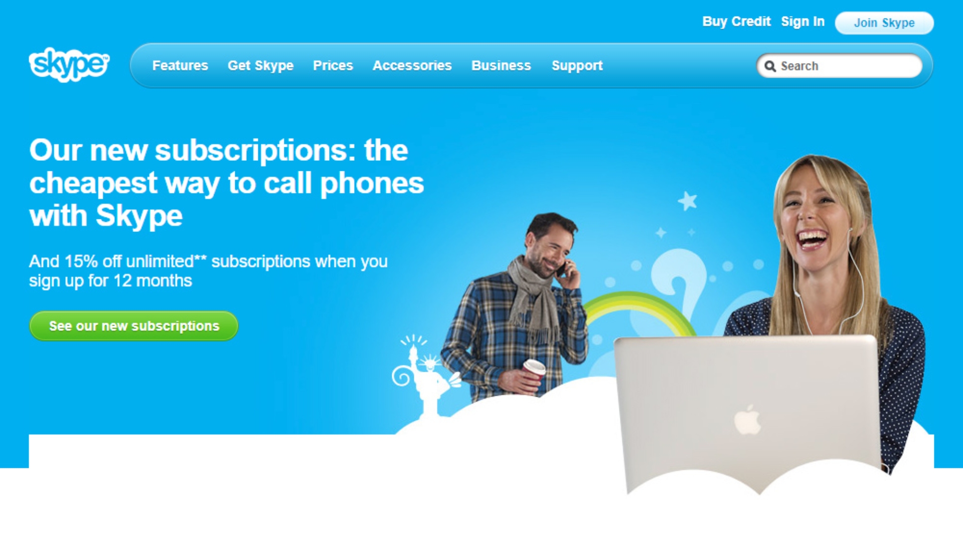 Skype website in 2010