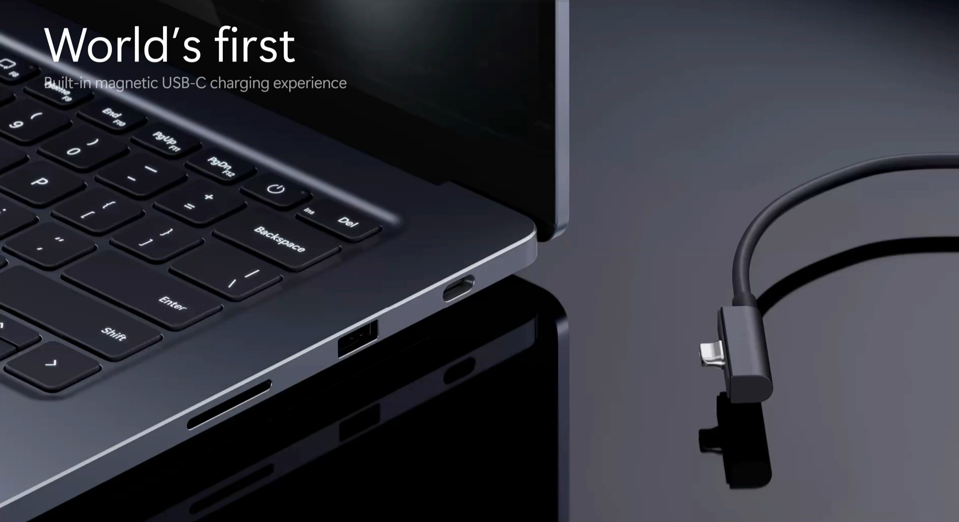 Surface Laptop Ultra has the world's first built-in magnetic USB-C charging