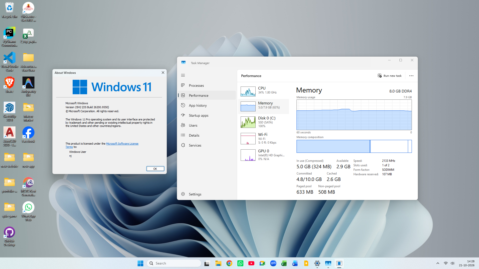 Windows 11 25H2 RAM usage