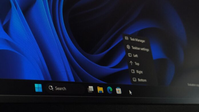 Windows 11 is testing a right-click menu just to move the taskbar